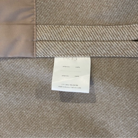 OAK + FORT Women’s Double Faced Belted Coat, Khaki, Size Medium - Picture 6 of 9